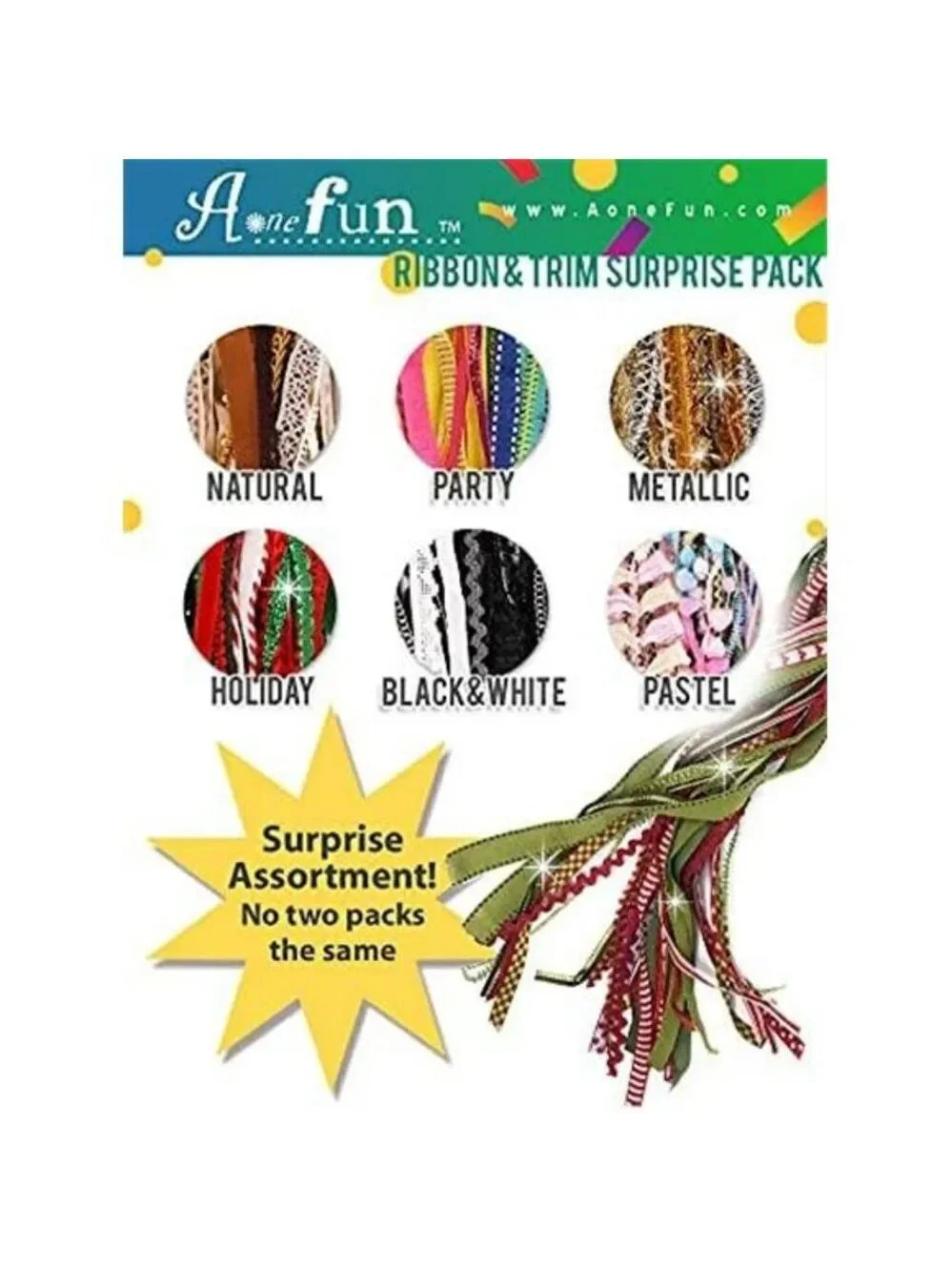 Christmas Ribbon Assortment 30 Yards Bulk Variety Pack for Crafts Gift Wrapping